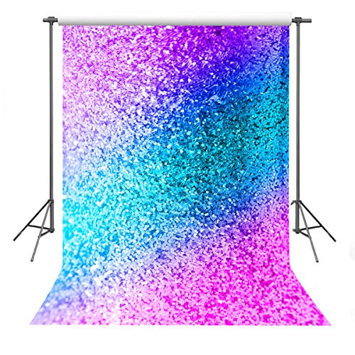 FUERMOR Background 5x7ft Colorful Photography Backdrop Makeup Photo Video Props (Not Glitter) DANFU192