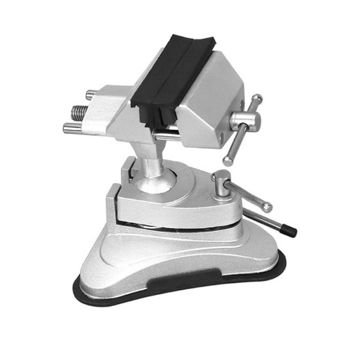 Base Table Top Vise With Suction Cup Base Aluminum Alloy 360 Degree Rotation Head Woodworking Benches Vise Clamp For Woodworking