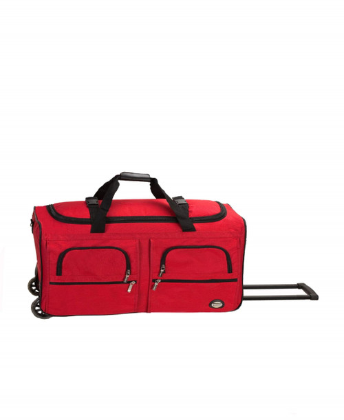 Rockland Rolling Duffel Bag, Red, 30-Inch