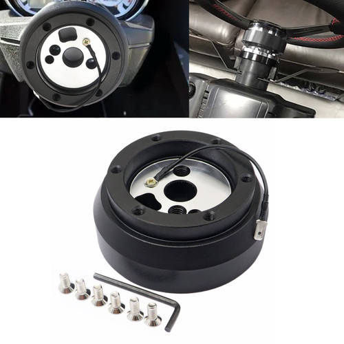 FZJDSD SRK-170H Steering Wheel Quick Release Short Hub Adapter Billet Compatible with Dodge for GM for Chevy 1969-1994 Compatible with Buick for Cadillac for Oldsmobile 1969+