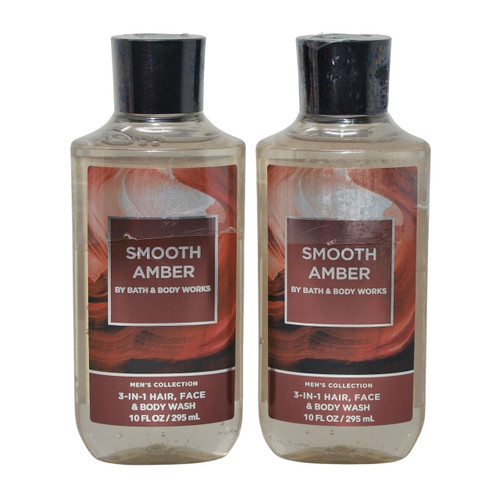Bath & Body Works Shower Gel Gift Set 10oz Each Pack of 2 (Smooth Amber)