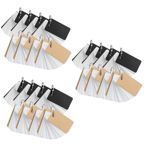 NUOBESTY 24 Pcs cardboard cover book words memory cards studying flash cards password notebook punch cards blank study cards notecards for school Multifunction loose-leaf book Paper student