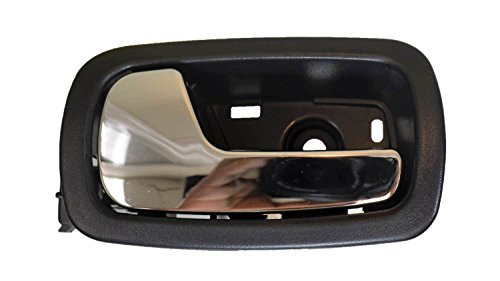 PT Auto Warehouse GM-2007MA-RL - Interior Inner Inside Door Handle, Black Housing with Chrome Lever - without Power Windows, Driver Side Rear