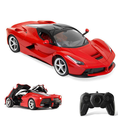RC Racing Car, 2.4Ghz High Speed Remote Control Car for Boys, 1:16 Scale Electric Sport Racing Hobby Toy Car Model Vehicle for Kids and Adults with Open Doors