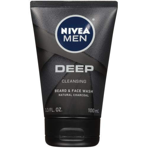 Nivea Men Deep Cleansing Beard & Face Wash - 3.3 Fl Oz (Pack of 4)