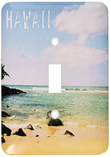 3dRose LLC lsp_30917_1 Vintage Kauai Tropical Beach Travel Photography Single Toggle Switch