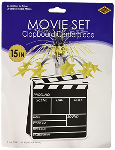 Movie Set Clapboard Centerpiece Party Accessory (1 count) (1/Pkg)