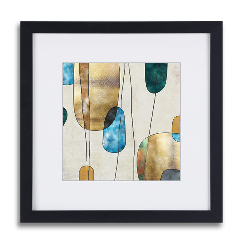 Abstract Geometric Framed Wall Art decor, Modern Minimalist Pictures Canvas Wall Art with Black Frame and Mat kitchen Canvas Prints Wall Paintings Modern Artwork for Living Room