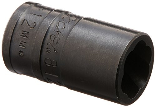 SK Hand Tool 812 12mm Standard Drive Socket Turbo, 3/8-Inch