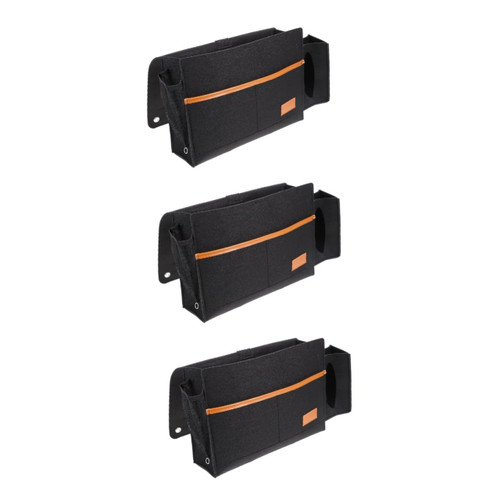 BESTOYARD 3pcs felt storage bag bedside organizer hanging hospital storage pocket organizer pouch hanging rack clothes bags for storage bed bottle holder bed storage sofa pu bed rail student BESTOYARD 3pcs felt storage bag bedside organizer hanging hospital storage pocket organizer pouch hanging rack clothes bags for storage bed bottle holder bed storage sofa pu bed rail student