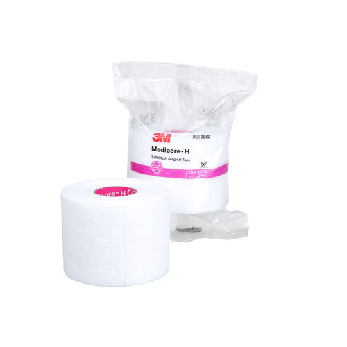 3M 70-2006-7443-3 Medipore H Soft Cloth Surgical Tape, 2" Width, 10 yard Length, Pack of 12