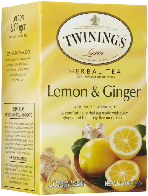 Twinings Revive Herbal Tea, Lemon and Chinese Ginger,20 Teabag Boxes, 6 Pack Twinings Revive Herbal Tea, Lemon and Chinese Ginger,20 Teabag Boxes, 6 Pack