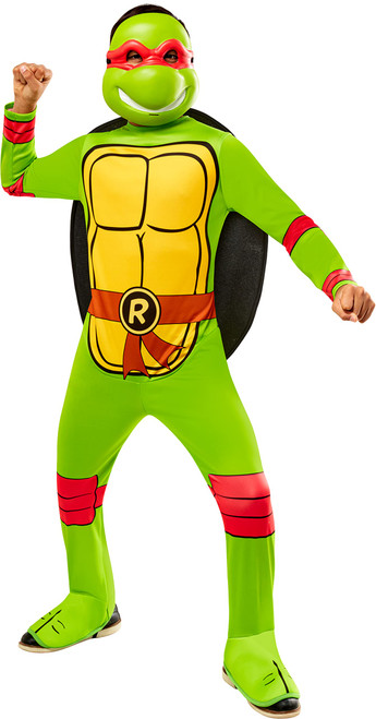 Rubie's Child's Teenage Mutant Ninja Turtles Raphael Costume Jumpsuit, Shell, and Half-Mask, As Shown, Large