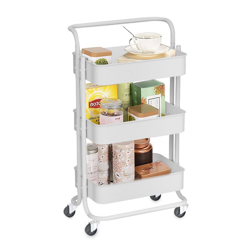 Rolling Cart, 3 Tier Rolling Cart, Book Cart on Wheels, Art Cart, 3 Tier Cart Organizer, Metal Cart, Three Tier Rolling Cart, Teacher Cart, Nursery Cart, Rolling Utility Cart, Bedside Cart, White Cart