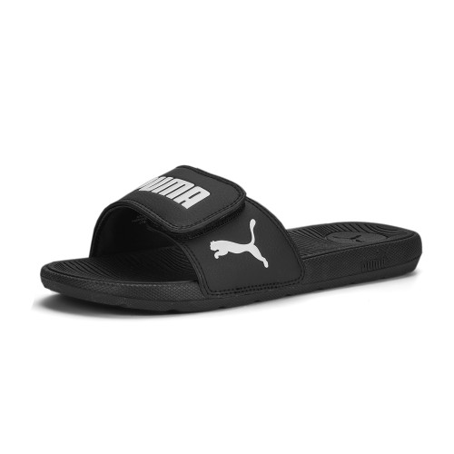 PUMA Women's COOL CAT 2.0 ALTERNATIVE CLOSURE Slide Sandals, Puma Black-Puma White, 8