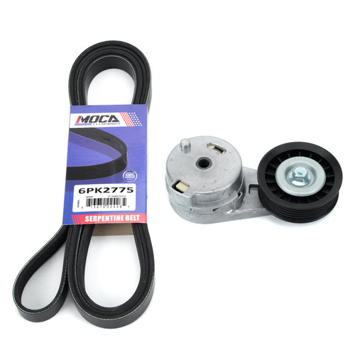 MOCA Serpentine Belt Component Kit Fit 2006-2011 for Chevrolet Impala 3.5L 3.9L, 2006-2010 for Pontiac G6 3.5L, 2008-2010 for Saturn Vue 3.5L, 2006-2010 for Chevrolet Malibu 3.5L