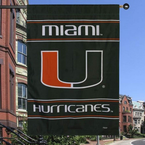 Fremont Die NCAA Miami Hurricanes 2-Sided House Flag, 28" x 40", 28" x 40", Team Colors Fremont Die NCAA Miami Hurricanes 2-Sided House Flag, 28" x 40", 28" x 40", Team Colors