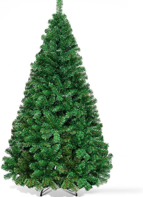 Goplus 5ft Artificial Christmas Tree, Unlit Christmas Pine Tree with 350 PVC Branch Tips, Foldable Metal Stand, Indoor Xmas Full Tree for Office Home Store Party Holiday Decor
