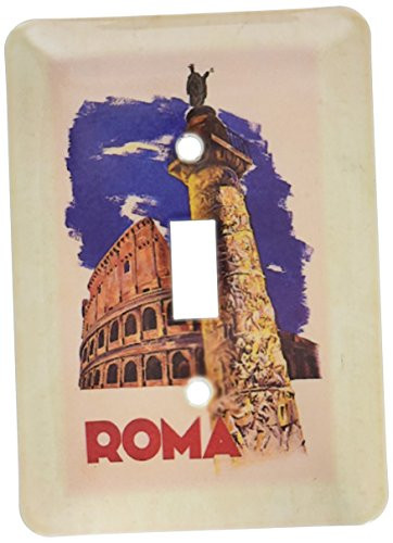 3dRose lsp_109654_1  Rome Vintage Travel Poster Single Toggle Switch