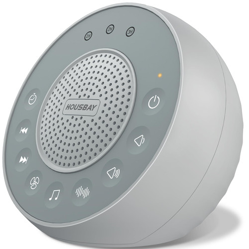 Housbay Glows White Noise Sound Machine, 31 Soothing Sounds, 5W Loud Stereo Sound, Sleep Timer, Small Travel Sleep Machine & Noise Canceling for Sleeping, Relaxation-Gray Housbay Glows White Noise Sound Machine, 31 Soothing Sounds, 5W Loud Stereo Sound, Sleep Timer, Small Travel Sleep Machine & Noise Canceling for Sleeping, Relaxation-Gray