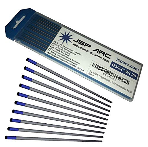 TIG Welding Tungsten Electrodes 2% Lanthanated 3/32" 10-Pack (Blue, WL20) TIG Welding Tungsten Electrodes 2% Lanthanated 3/32" 10-Pack (Blue, WL20)