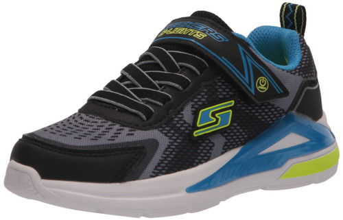 Skechers Kids Boy's Tri-Namics Sneaker, Black/Yellow/Blue, 7 Toddler