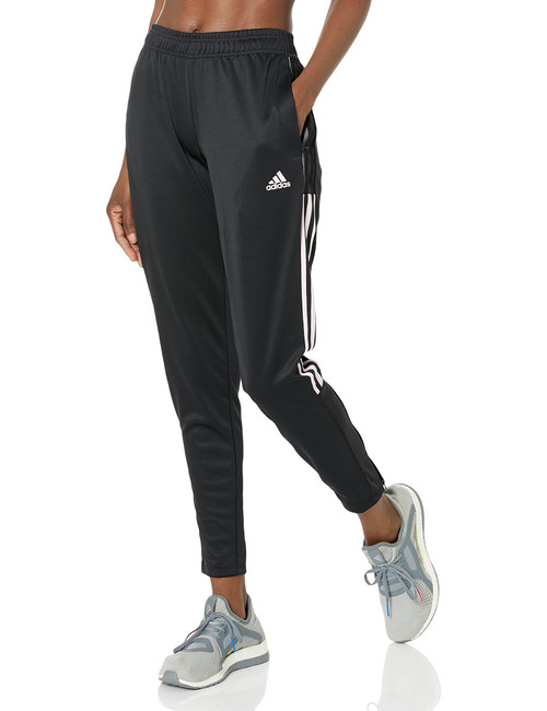 adidas Women's Tiro 21 Track Pants, Black/Clear Pink, X-Large