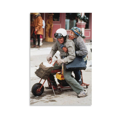 Dumb and Dumber Movie Posters Harry and Roy-Poor Motorcycle Vintage Funny Comedy Vintage Wall Decor Canvas Wall Art Prints for Wall Decor Room Decor Bedroom Decor Gifts 08x12inch(20x30cm) Unframe-st