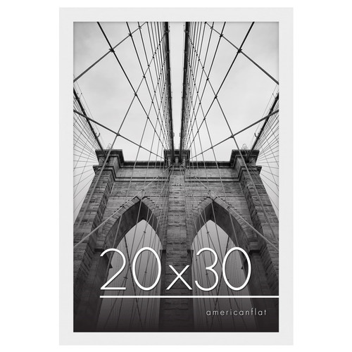 Americanflat 20x30 Poster Frame in White - Composite Wood with Polished Plexiglass - Horizontal and Vertical Formats for Wall with Included Hanging Hardware Americanflat 20x30 Poster Frame in White - Composite Wood with Polished Plexiglass - Horizontal and Vertical Formats for Wall with Included Hanging Hardware