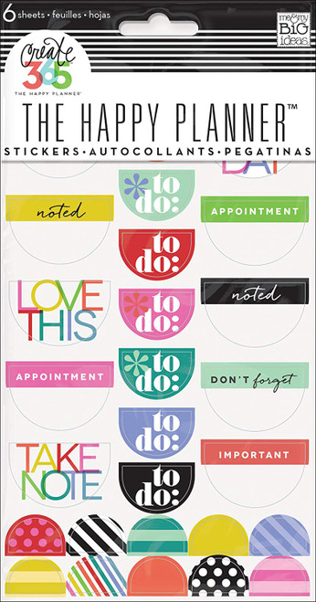 me & my BIG ideas Create 365 The Happy Planner Brights 'To Do' Stickers, 6 Sheets