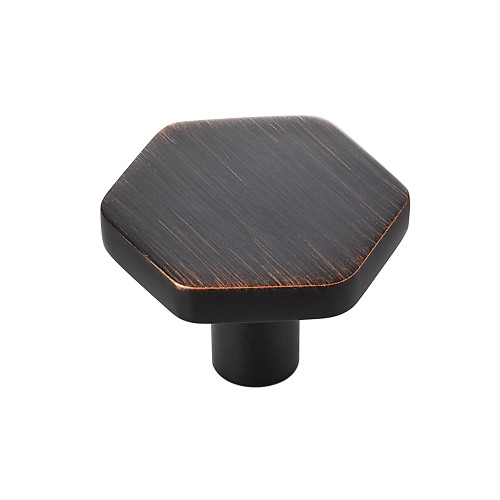 25 Pack Oil Rubbed Bronze Cabinet Knobs, Kitchen Cabinet Knobs Solid Cabinet Pulls for Kitchen Cabinet Drawers, Hexagon Dresser Knobs for Cabinet Hardware 1.1" Closet Door Knob
