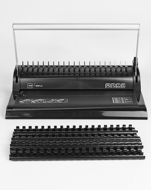 Binditek Comb Binding Machine, 19-Hole, 145 Sheet, Comb Punch Binder Machine with Starter Kit 30 PCS 1/2" Binding Combs, Comb Binder Machine for Letter Size, A5 or Smaller Sizes