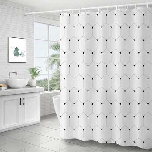JIAMELUCK Waterproof Shower Curtains for Bathroom Home Decor Polyester Fabric Shower Curtains Geometric Pattern Shower Curtain 170x170cm(67" Wx67 H)