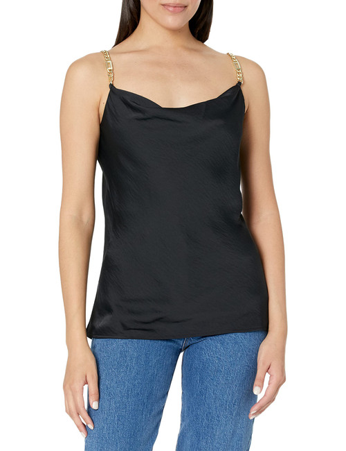 Karl Lagerfeld Paris Women's Cami Blouse, Black