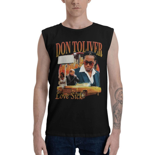 Don Rapper Toliver Singer Sleeveless T Shirt Men's Casual Cotton Tank Top Summer Tops O-Neck 3X-Large Black Don Rapper Toliver Singer Sleeveless T Shirt Men's Casual Cotton Tank Top Summer Tops O-Neck 3X-Large Black