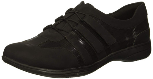 Trotters Women's Joy Sneaker, Black Patent Suede, 9.5 W US