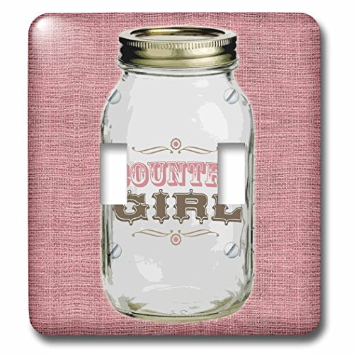 3dRose lsp_165873_2 Mason Jar on Burlap Country Girl in Pink Light Switch Cover 3dRose lsp_165873_2 Mason Jar on Burlap Country Girl in Pink Light Switch Cover