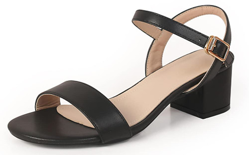 kkdom Women's Open Toe Ankle Strap Glitter Low Block Chunky Heels Sandals Dress Pumps kkdom Women's Open Toe Ankle Strap Glitter Low Block Chunky Heels Sandals Dress Pumps