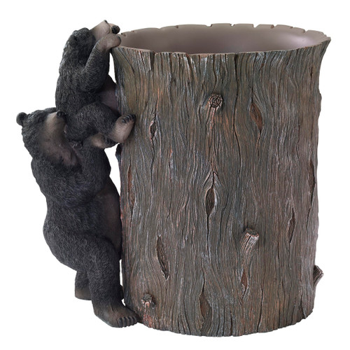 Avanti Linens - Waste Basket, Decorative Trash Can, Animal Inspired Home Decor (Black Bear Lodge Collection) Avanti Linens - Waste Basket, Decorative Trash Can, Animal Inspired Home Decor (Black Bear Lodge Collection)