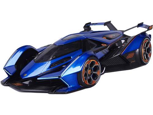 Maisto Diecast Cars Lambo V12 Vision Gran Turismo Blue Metallic 118 Diecast Model Car by Maisto 31454
