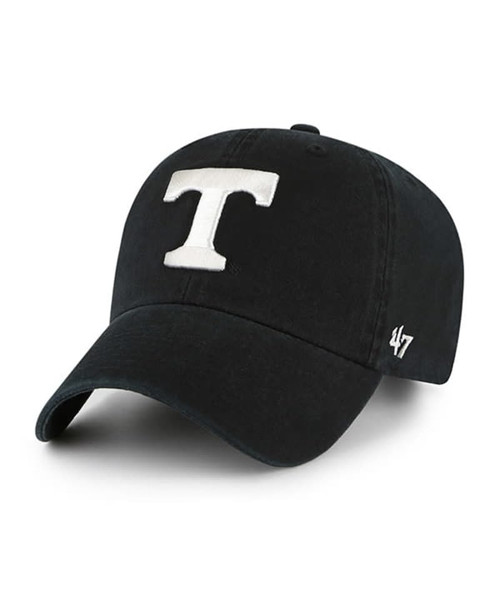'47 Tennessee Volunteers Mens Womens Clean Up Adjustable Strapback Black Hat with White Logo