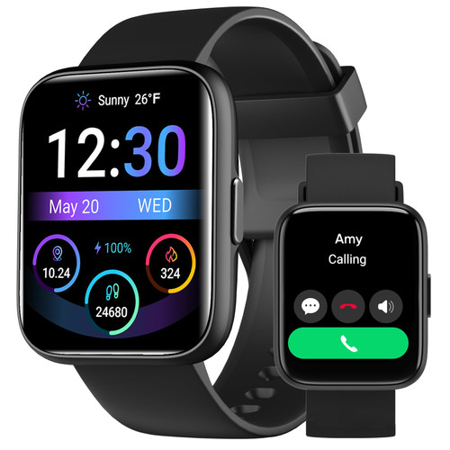 Smart Watch for Men Women - Answer/Make Calls/Quick Text Reply/AI Control, 1.83" for Android Phones iPhone Samsung Compatible IP68 Smartwatch Fitness Tracker Heart Rate Blood Oxygen Sleep Monitor