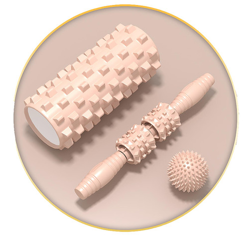 HEYAXA Foam Roller Set-Foam Roller for Back Legs Muscle Massage Yoga Exercise Back Roller Foam for Back Pain,Including Muscle Roller Stick Back Massage Roller (3 in 1 Set)