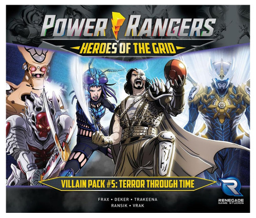 Power Rangers Heroes of The Grid: Villain Pack #5 Terror Through Time Expansion - RPG Boardgame, Renegade Game Studios, Role Playing, Ages 14+, 2-5 Players, 45-60 Minute Play Time