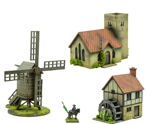 Warlord Games Pike & Shotte Epic Battles Village Scenery Pack Military Table Top Wargaming Plastic Model Kit 218810002