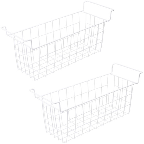 Orgneas 20.5 Inch Freezer Organizer Bins for Chest Freezer Refrigerator Basket Storage Rack Bins Deep Freezer Metal Wire Baskets 2Packs