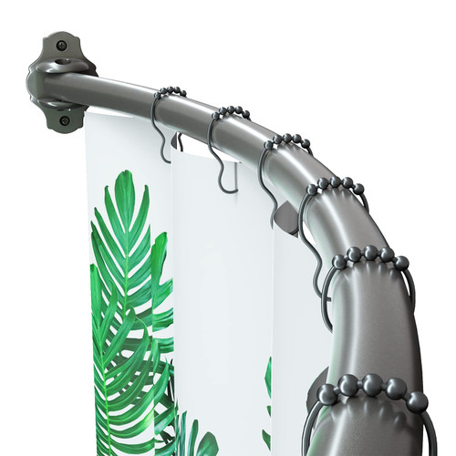 Curved Shower Curtain Rod, Adjustable 43-72 Inches Curved Shower Rod, Rustproof Shower Curtain Rod, Never Fall Telescoping Design for Bathroom, Dark Nickel Grey, Need to Drill Curved Shower Curtain Rod, Adjustable 43-72 Inches Curved Shower Rod, Rustproof Shower Curtain Rod, Never Fall Telescoping Design for Bathroom, Dark Nickel Grey, Need to Drill