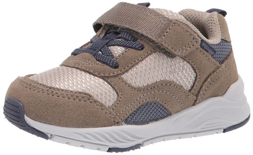 Stride Rite Boy's Made2Play Brighton Athletic Sneaker, Taupe, 5 X-Wide Toddler