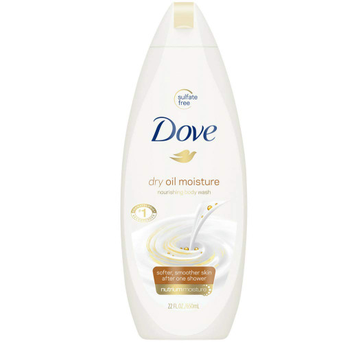 Dove Nourshing Body Wash, Dry Oil Moisture 22 oz (Pack of 4)