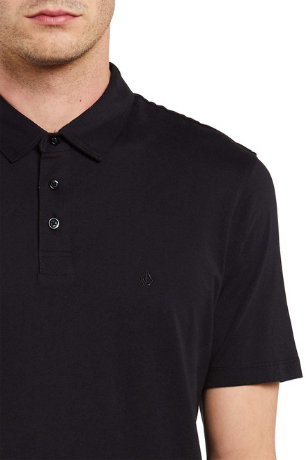 Volcom mens Wowzer Modern Fit Polo , BLACK , XX-Large